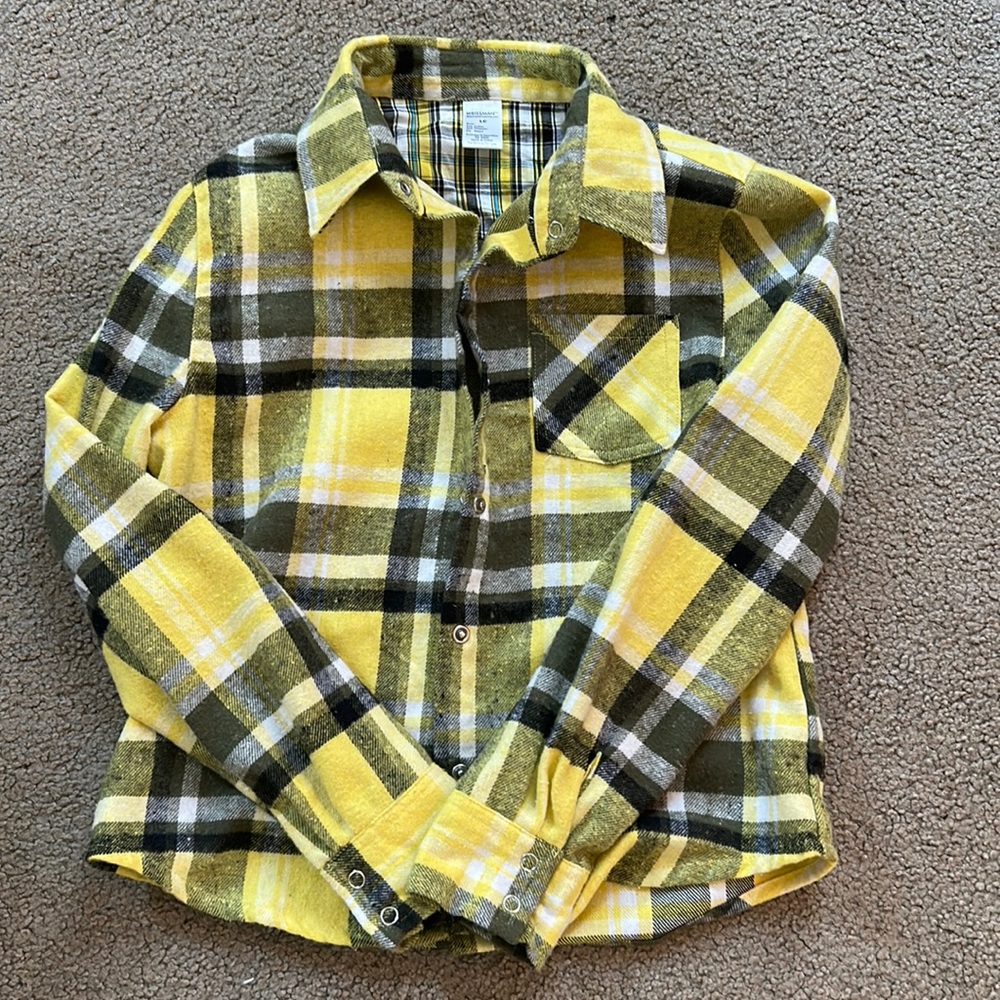 Large child yellow weissman hip hop flannel